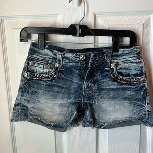 Miss Me size 25 low rise jean shorts